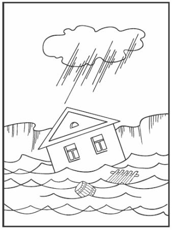 Раскраски стихийные бедствия для детей