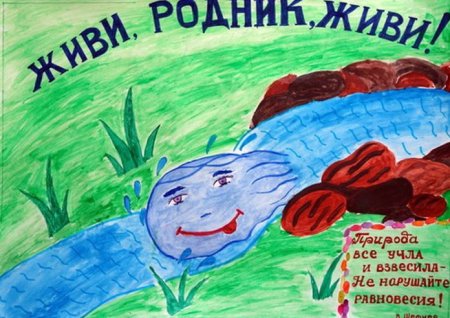 Плакат о бережном отношении к воде