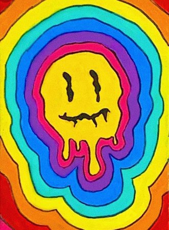 Смайлы в стиле хиппи