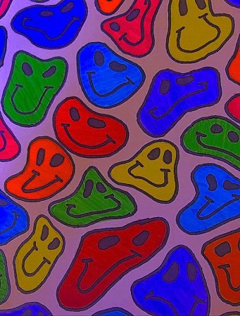 Много разноцветных рисунков