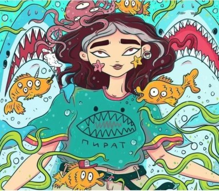 Хиппи живопись психоделика Елена