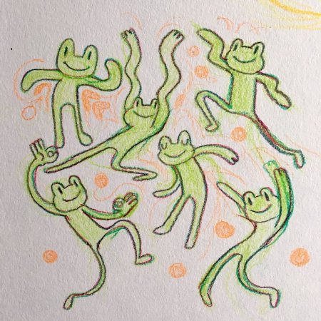 Эстетика в стиле инди КИД лягушки