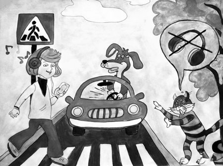 Безопасность на дороге глазами детей рисунки