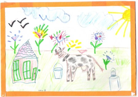 Рисование на тему молоко