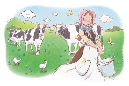 Рисунки с молоком и молочными продуктами