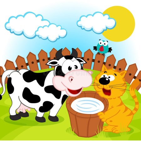 Молоко мультяшное в бутылке