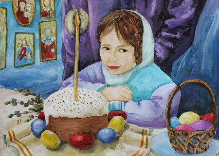 Рисунок на тему Пасха