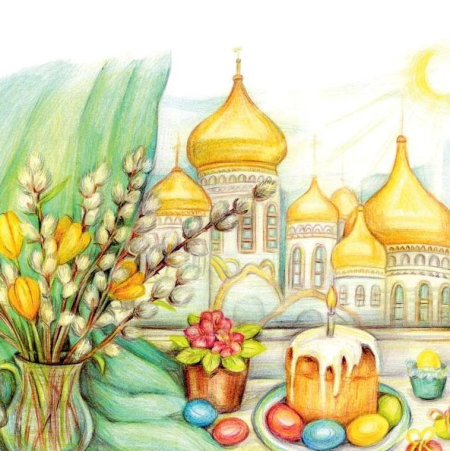 Детские рисунки на пасхальную тему