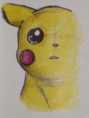 Пикачу карандашом