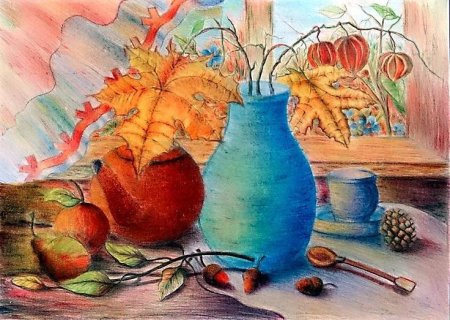 Рисование осенний натюрморт