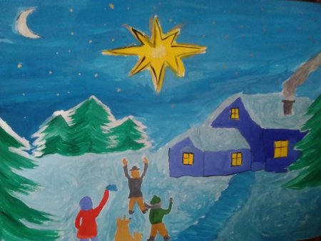 Рождество рисунок на конкурс