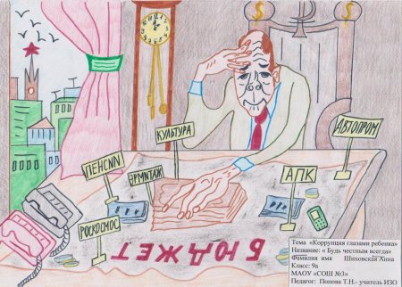 Рисунок на тему борьба с коррупцией