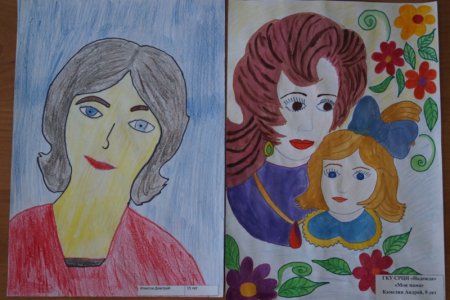 Рисунки посвященные маме