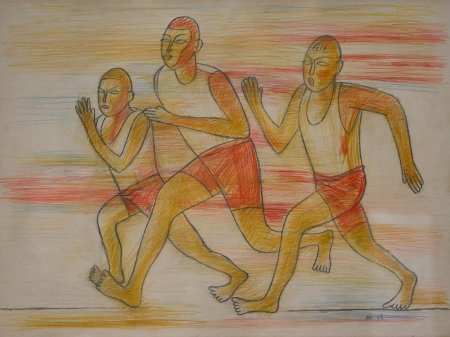 Композиция с людьми в движении