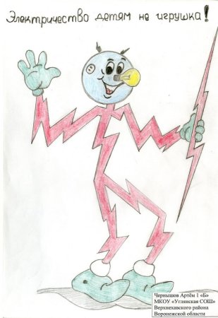 Детские рисунки на тему электробезопасность