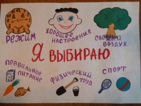 Рисунок здоровый образ жизни 1 класс
