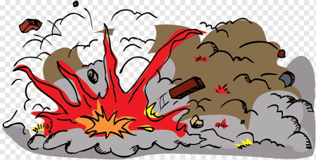 Карикатура взрыв на кухне