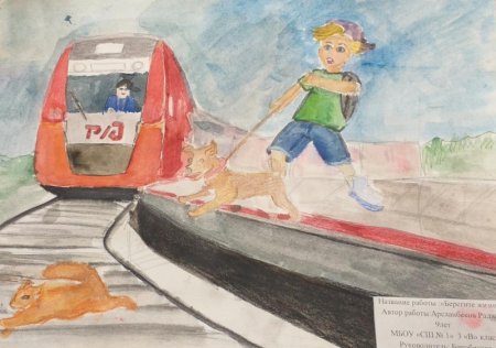 Осторожно железная дорога рисунки на конкурс