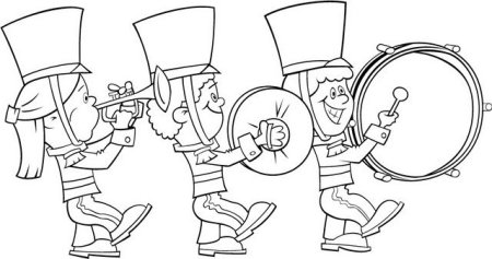 Марш деревянных солдатиков раскраска для детей