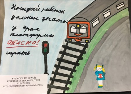 Детские рисунки безопасность на железной дороге