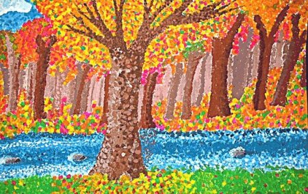 Рисование ватными палочками