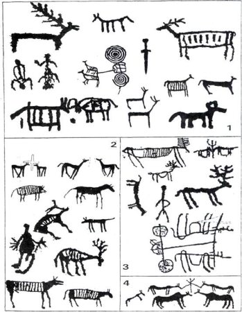 Древние наскальные рисунки якутов
