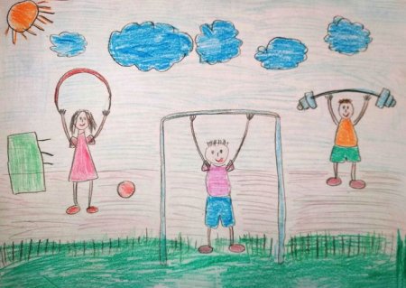 Рисунок спортивное лето