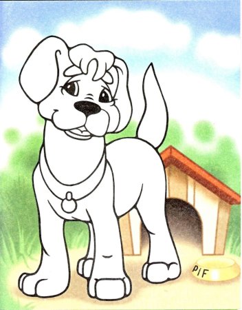 Раскраска пластилином домашние животные