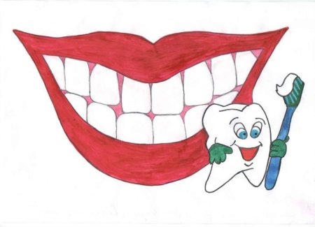 Рисование на тему зубы