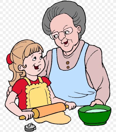 Помогает бабушке