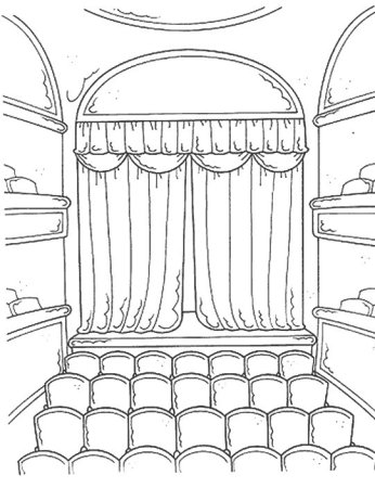 Рисунок на тему театр