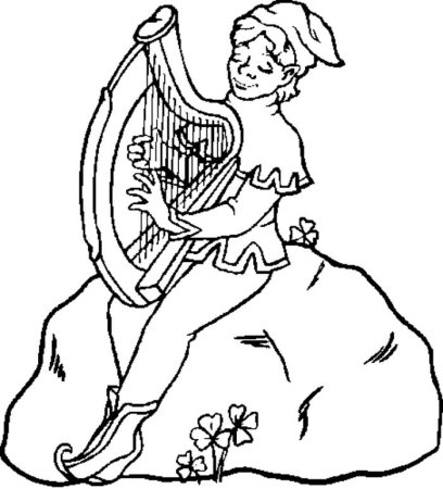 Раскраска Садко с гуслями