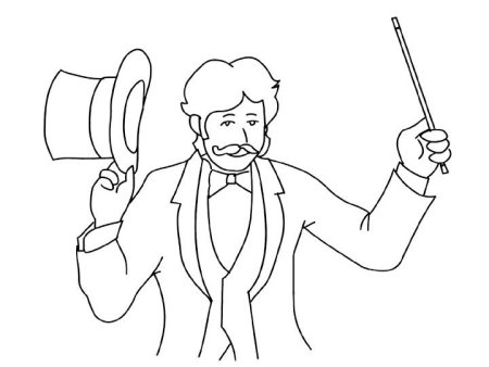 Артист раскраска для детей