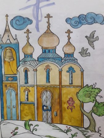 Рисование с детьми Покрова Богородицы