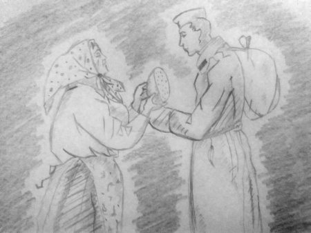 Рисунок к опере Иван Сусанин карандашом