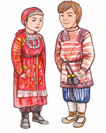 Национальные костюмы народов России Удм