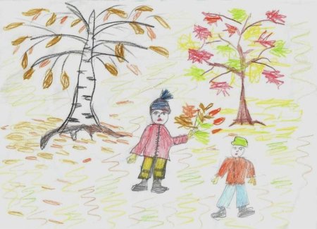 Детский рисунок прогулка