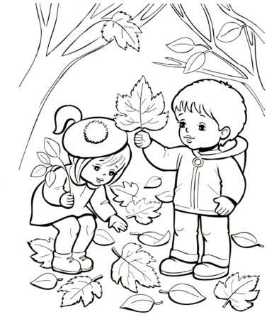 Осенняя раскраска