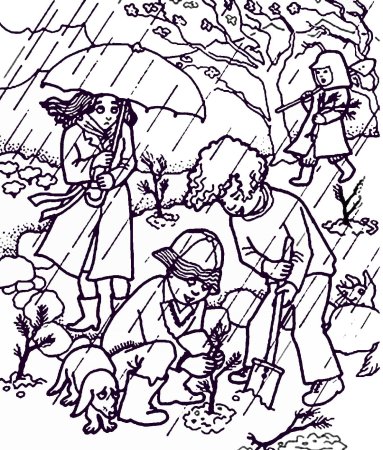 Осенняя прогулка раскраска для детей