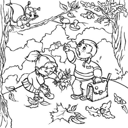 Осенняя раскраска