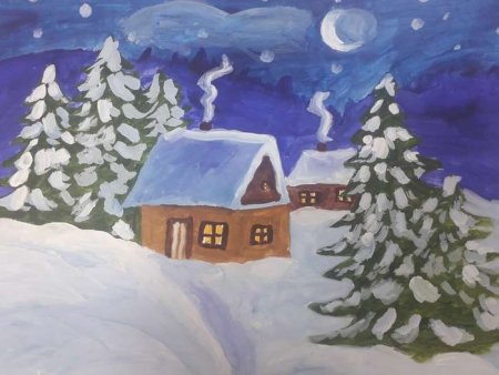 Поет зима аукает иллюстрация