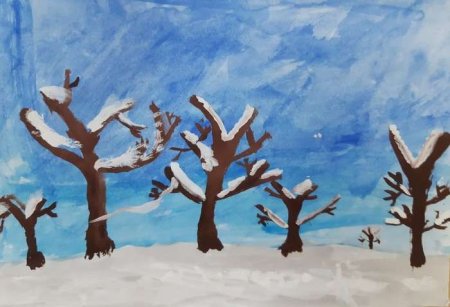 Нарисуй иллюстрацию к зиме