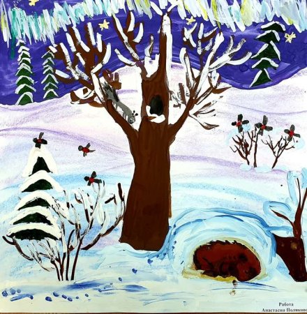 Рисунок на тему поет зима