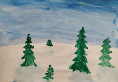 Поет зима аукает иллюстрация