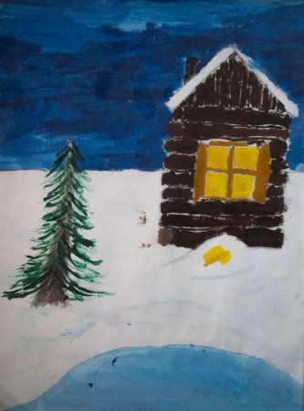 Рисунок на тему поёт зима аукает легко