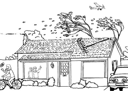 Раскраски стихийные бедствия для детей