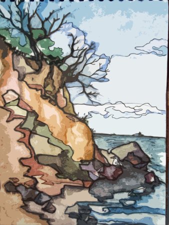 Утёс Лермонтов иллюстрации