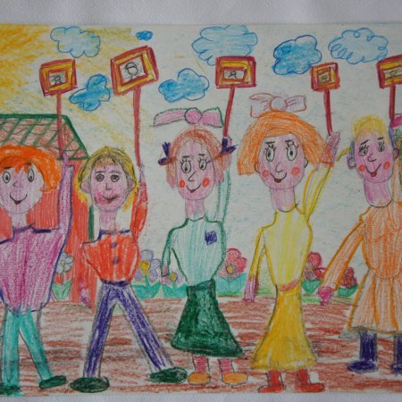 Рисунок на тему волонтеры