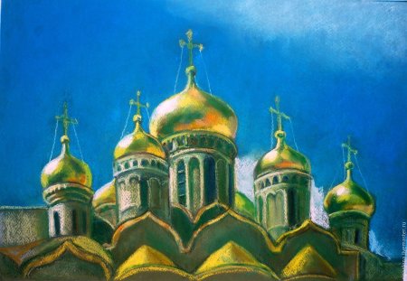 Пейзаж с Церковью с золотыми куполами