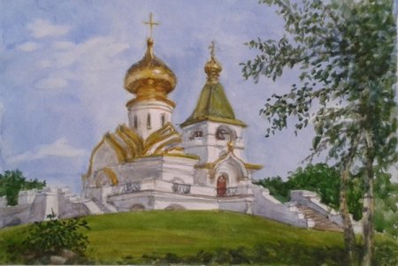 Храм Серафима Саровского рисунок